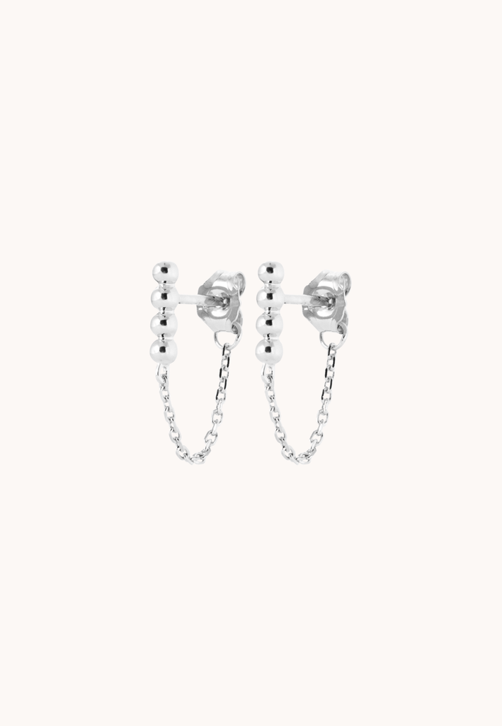 Boucles pendantes Sara Argent - KUBE STORE